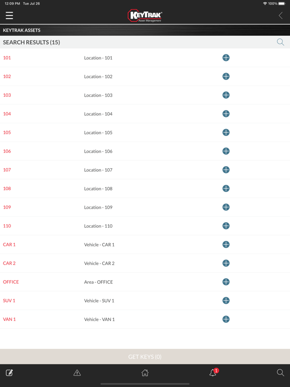 KeyTrak Asset Management iPad screenshot 3 - Business app