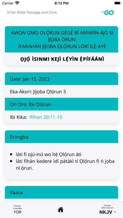 Bible Study Outline Screenshot