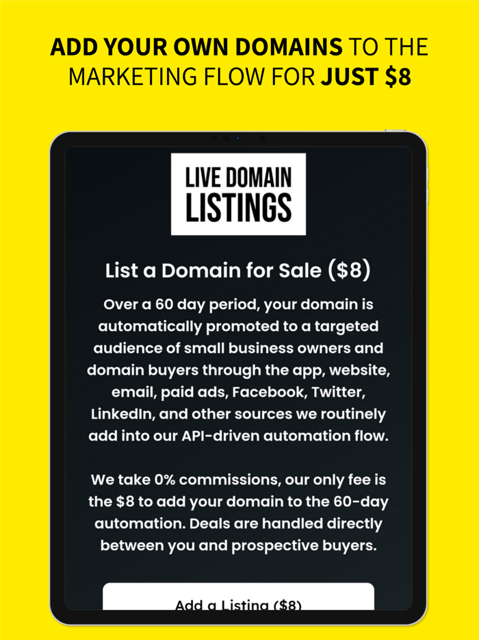 Live Domain Listings