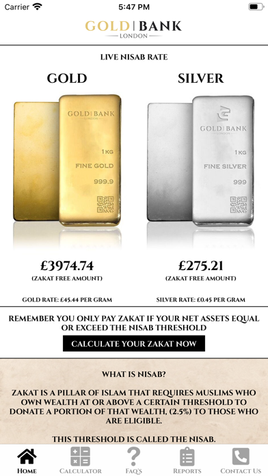 Zakat calculator-Gold & Silver Screenshot