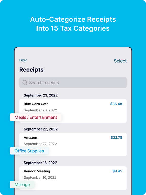 Shoeboxed Receipt Scanner App iPad screenshot 5 - Finance app