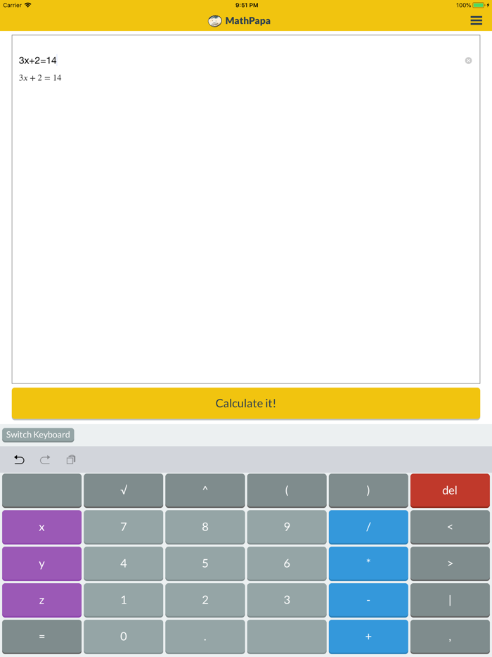 MathPapa - Algebra Calculator