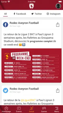 Game screenshot Rodez Aveyron Football hack