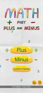 Math Fast Plus and Minus screenshot #1 for iPhone