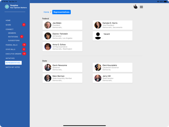 Townhall USA iPad screenshot 6 - Reference app