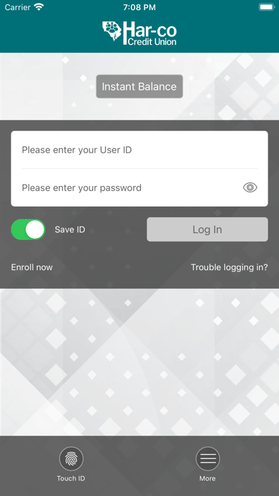HAR-CO Credit Union Mobile App Screenshot