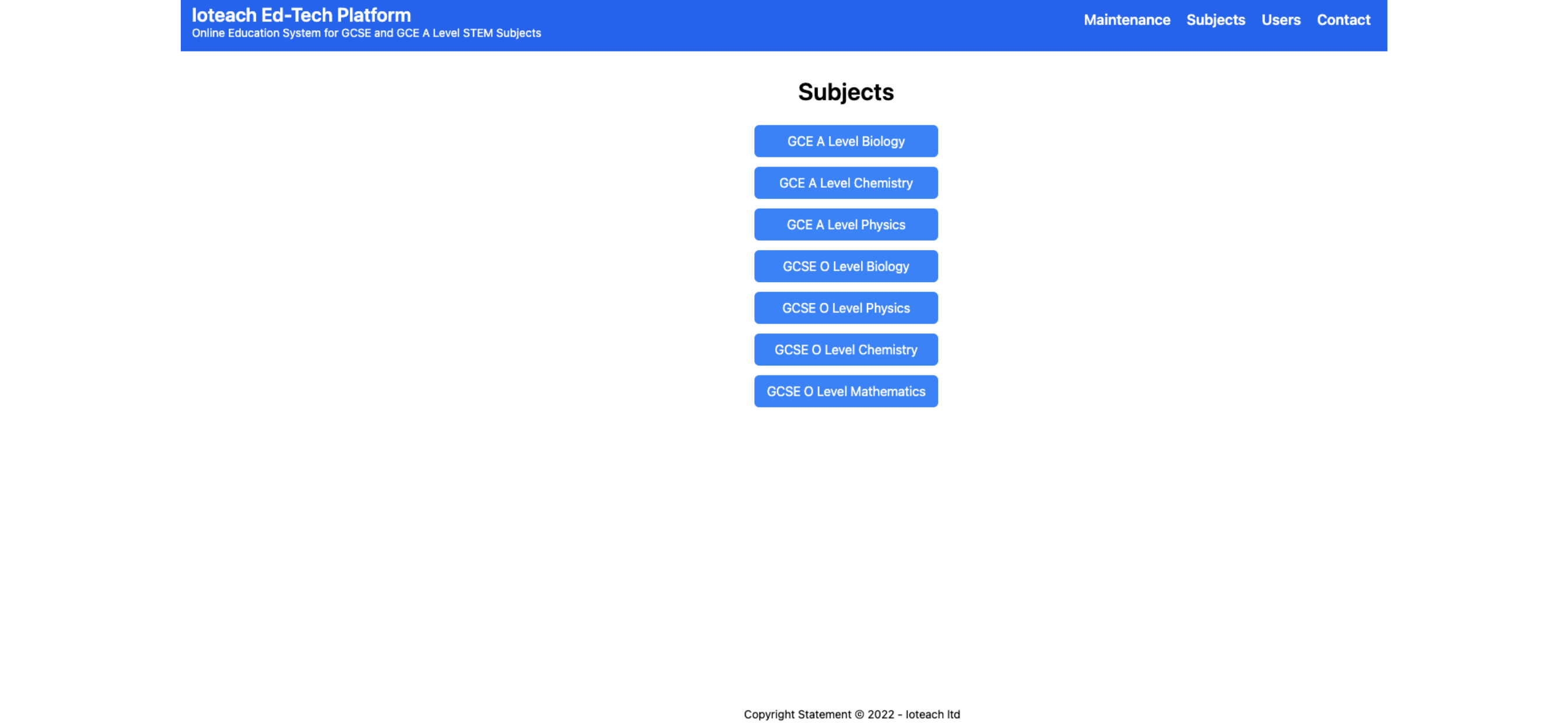 Ioteach GCSE GCE A Level