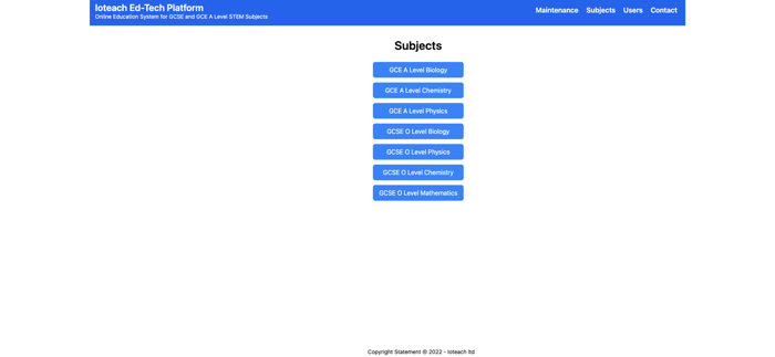 Ioteach GCSE GCE A Level