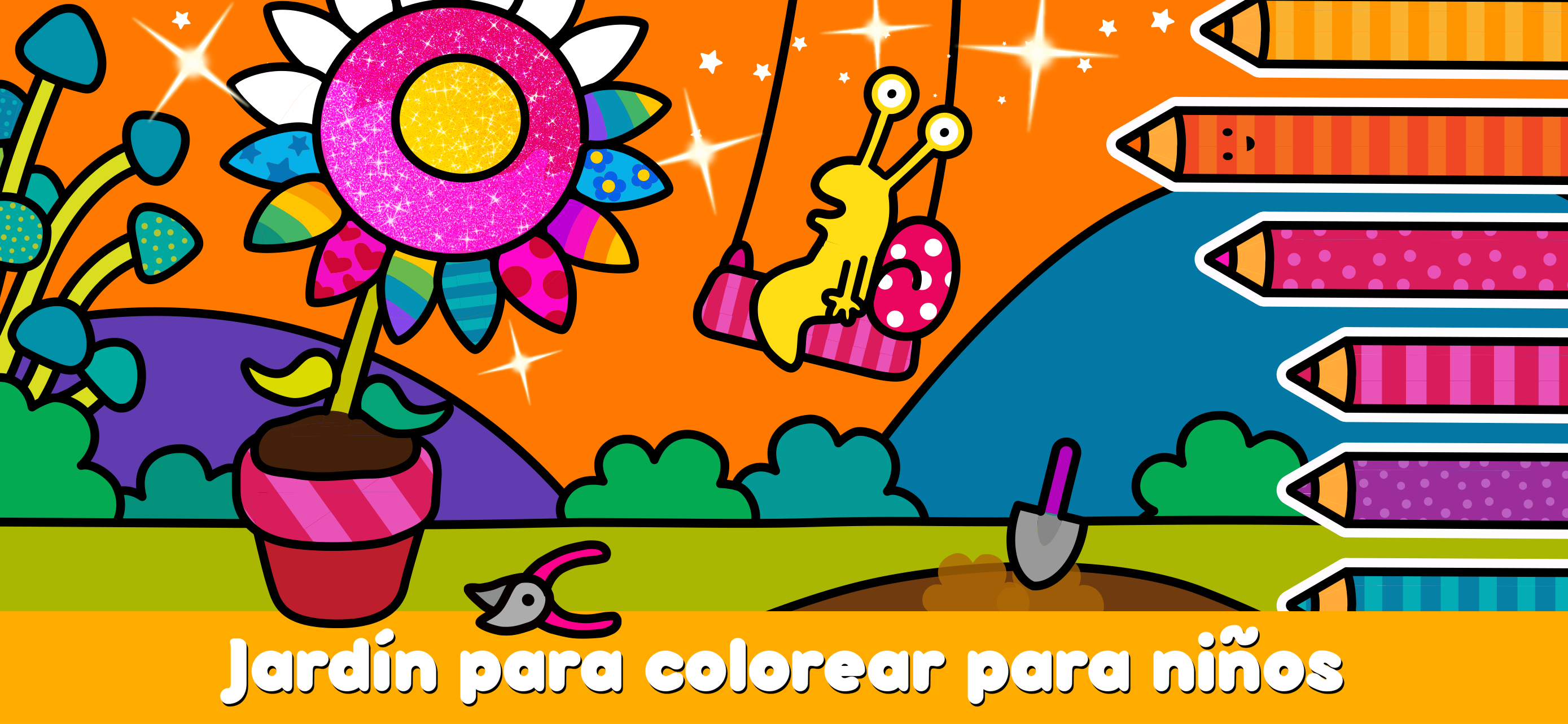 Jardín para colorear Libro 3+