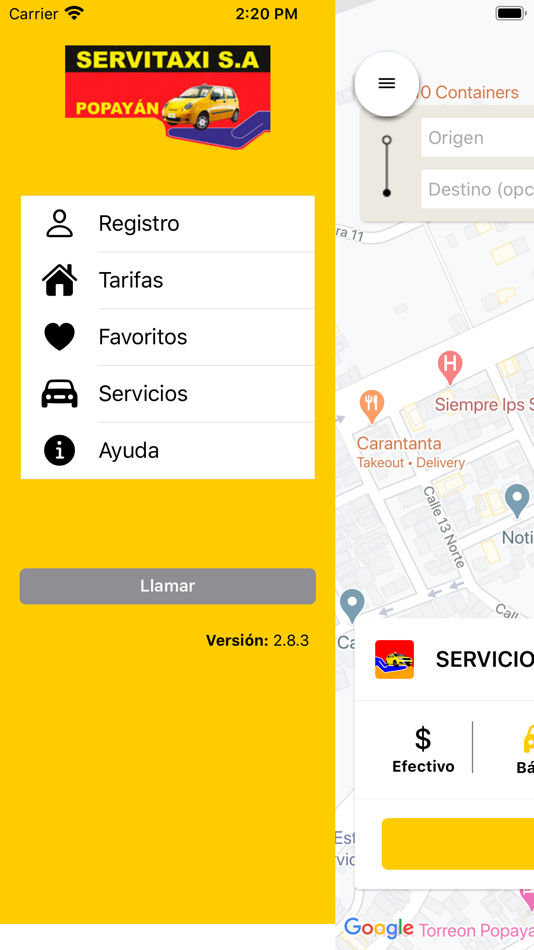 #1. ServiTaxi Popayán (iOS) Podle: Tecnologias Fenix S.A.S.