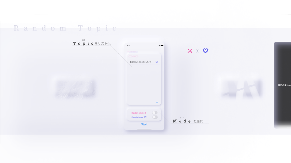 #1. Random Topic：気づかれない会話デッキアプリ (iOS) Με: Yoshikazu Takahashi
