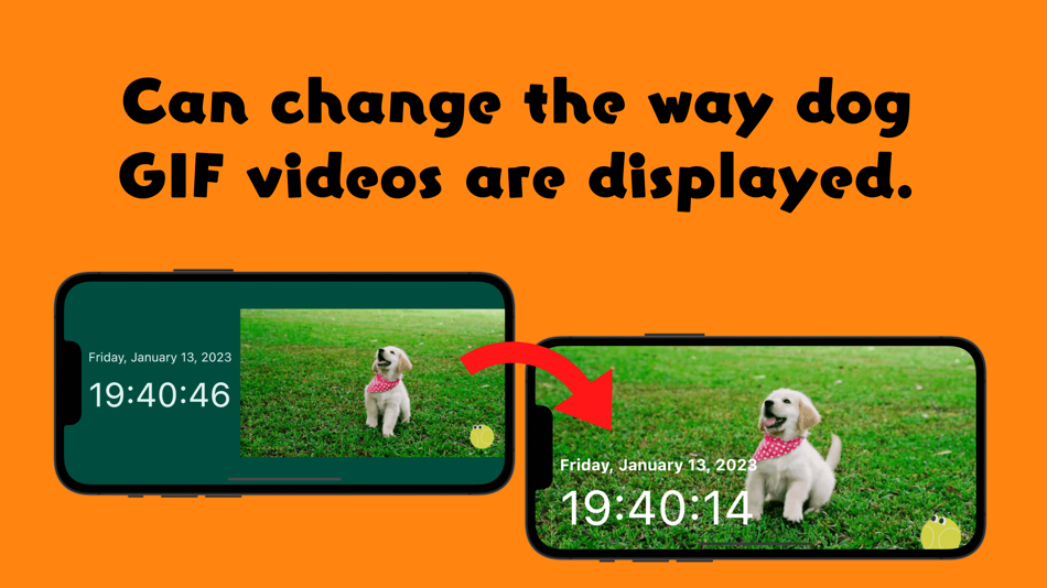 #4. Dog Clock app.digital cute (iOS) 由: Minerva株式会社