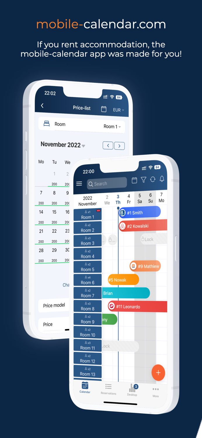 mobile-calendar booking system