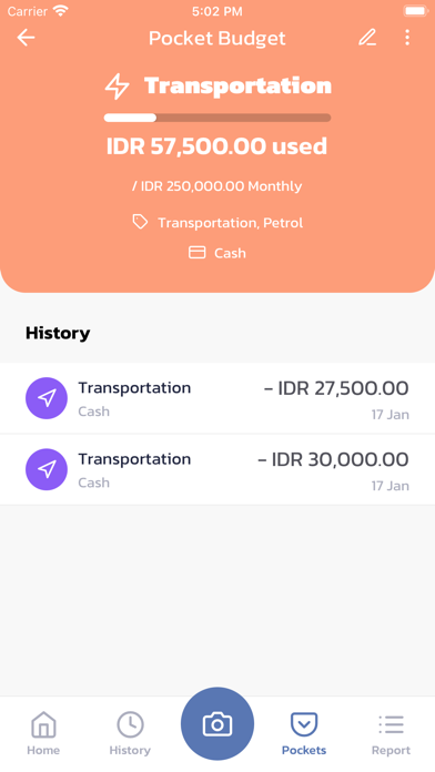 KendiQ Personal Budgeting Screenshot