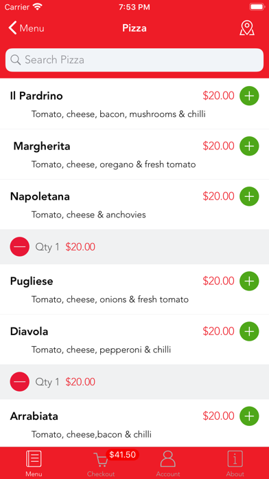 Nunzios Mobile Pizza Screenshot 3 - AppWisp.com Nunzios Mobile Pizza Screenshot 3 - AppWisp.com