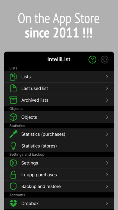 IntelliList - Shopping List Screenshot