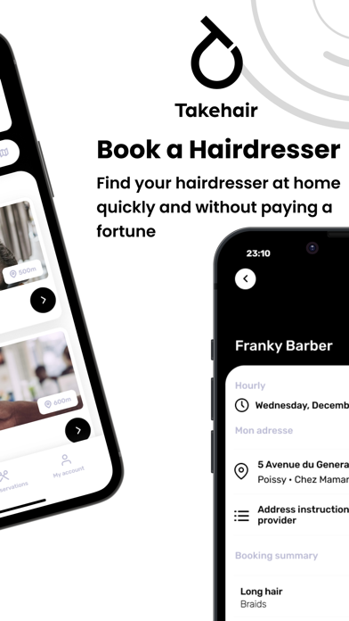 Takehair: book a hairdresser Screenshot
