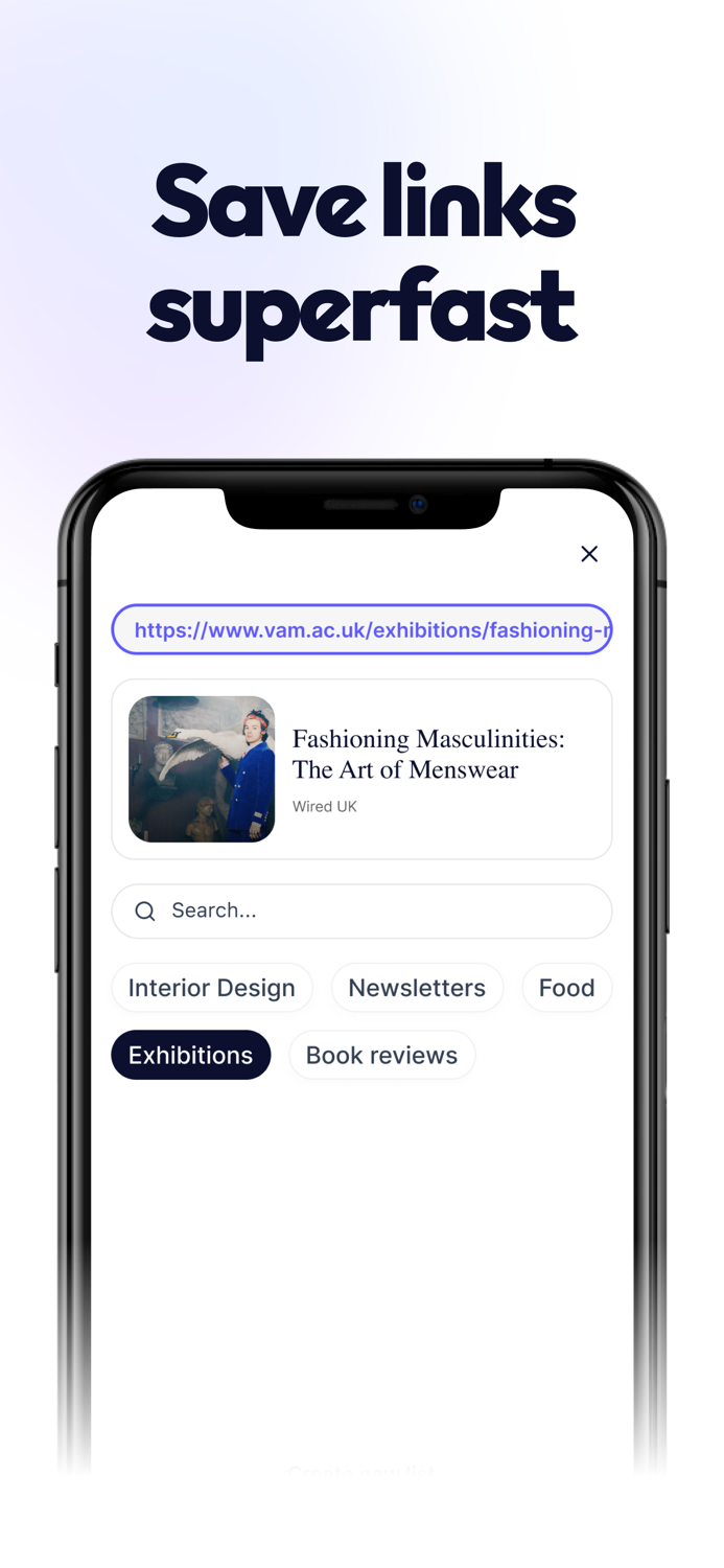 Jota - Save links easily