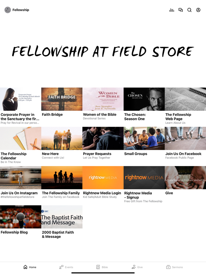 Fellowship at Field Store