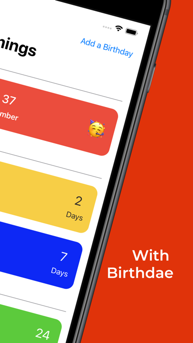Birthdae - Birthday Reminder Screenshot