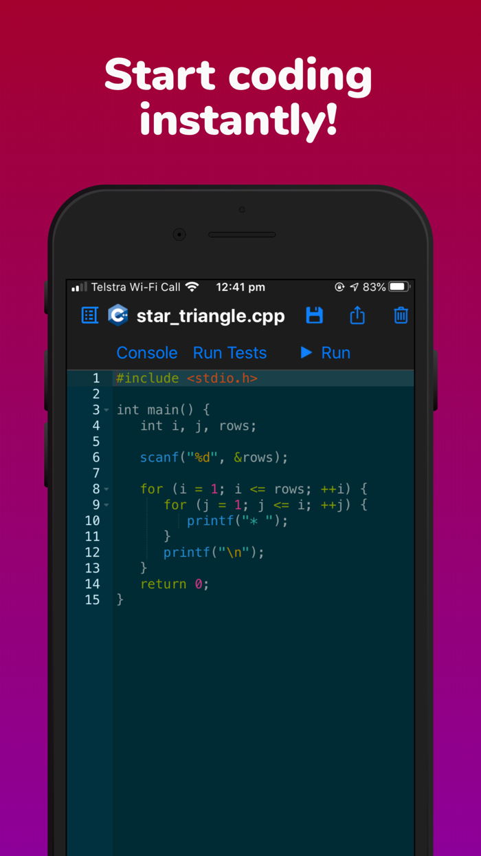 Code - Compile  Run Program