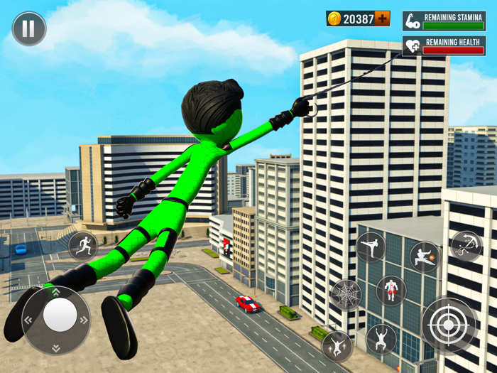 Stick Man Fight Rope Hero Game