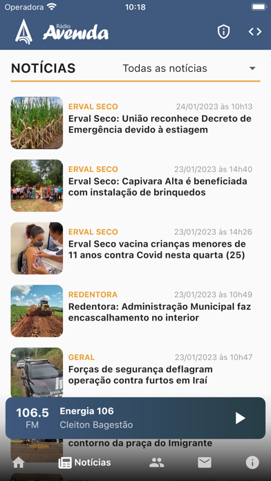 Rádio Avenida FM 106.5 Screenshot