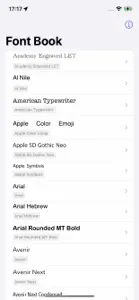 Font Book - Discover fonts screenshot #1 for iPhone