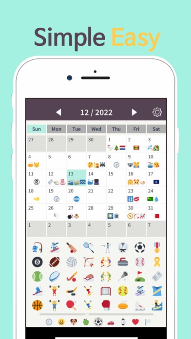 Sticker Calendar: EmojiPlanner Screenshot