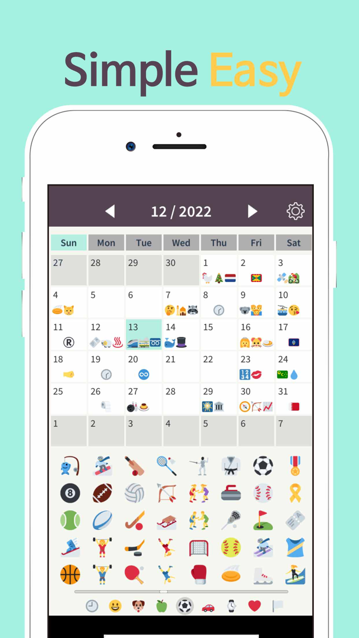 Sticker Calendar EmojiPlanner