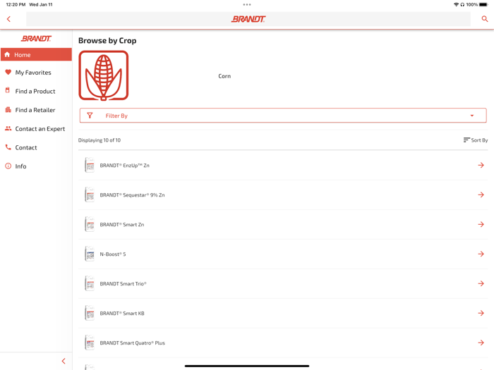 BRANDT Ag Product Finder