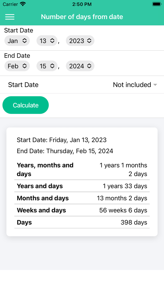 #1. Number of Days Calculator (iOS) 由: Kouji Yamauchi