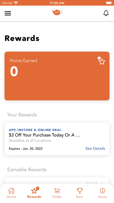 Crepes Tea House Rewards Screenshot