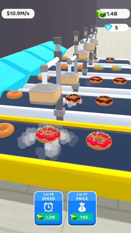 #1. Donut Factory 3D (iOS) Ved: Taninty Game Studio