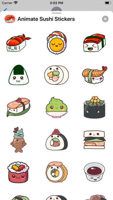 Animate Sushi Stickers screenshot 2