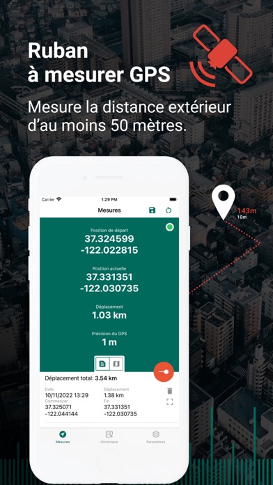 Screenshot #1 pour GPS ruban à mesurer