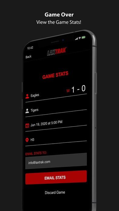 LaxTrak - Lacrosse Game Stats Screenshot