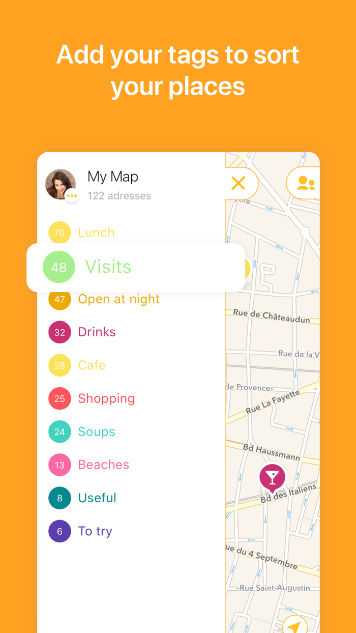 Mapstr save and share places