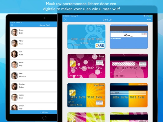 Secure Card Pro iPad app afbeelding 3