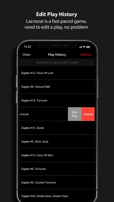 LaxTrak - Lacrosse Game Stats Screenshot