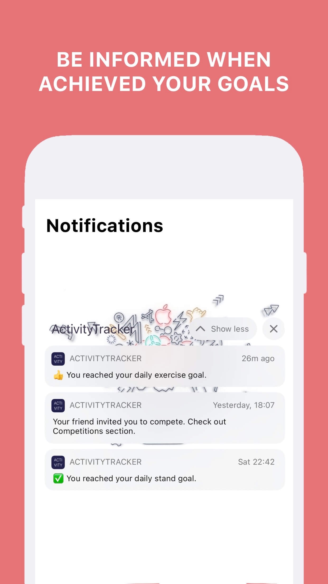 Screenshot do app Activity Tracker+