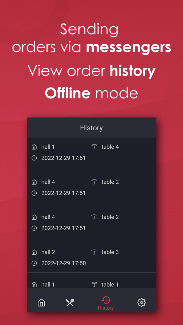 Waiter notebook app WaiterBolt