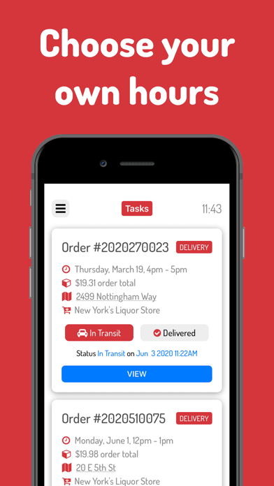 Drinkerrs - Delivery Driver Screenshot