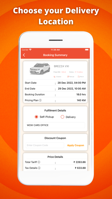 Wowcarz -Self drive car rental Screenshot