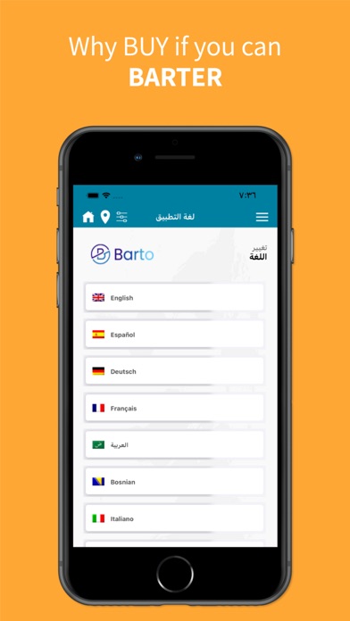 BARTO app Screenshot