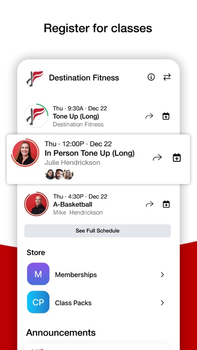 Destination Fitness Screenshot