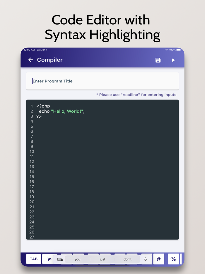 PHP Compiler - Run .php Code