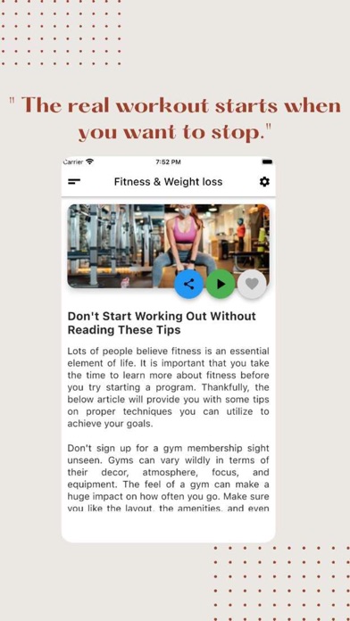 Fitness & Weight Loss Screenshot