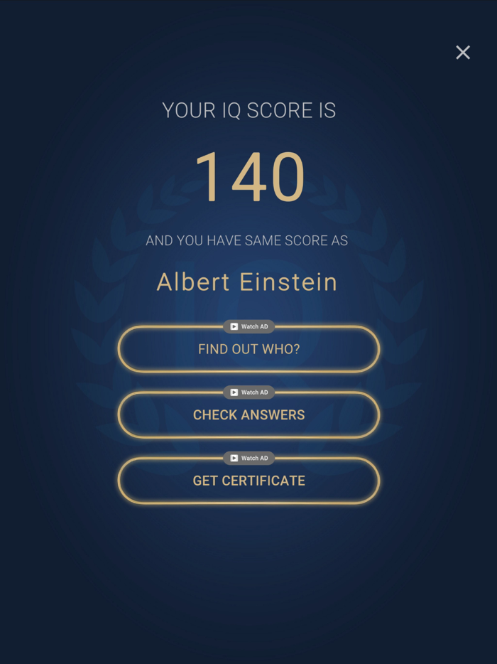 IQ Test with a Certificate
