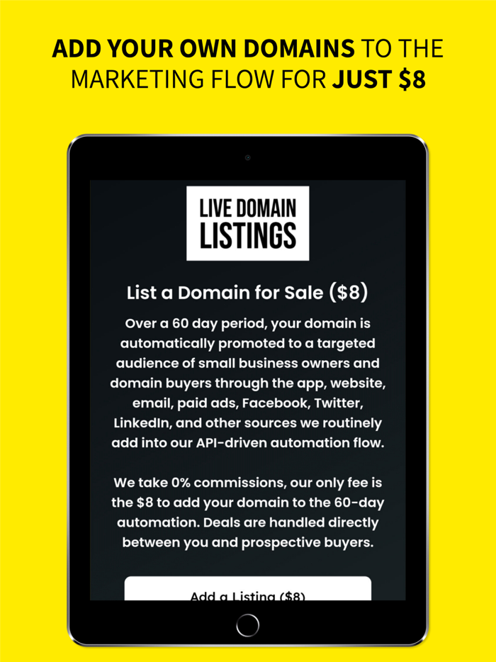 Live Domain Listings